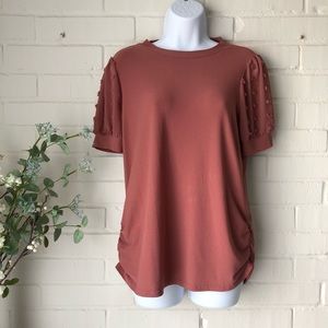 Maternity puff sleeve top